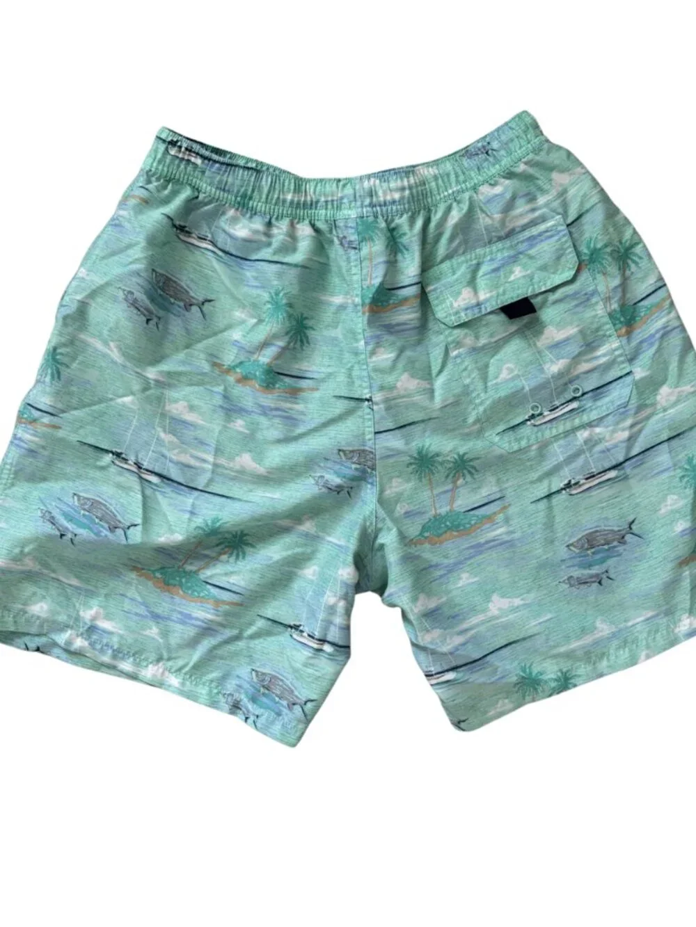 Vineyard Vines Palm Tree and Waves Swim Trunks